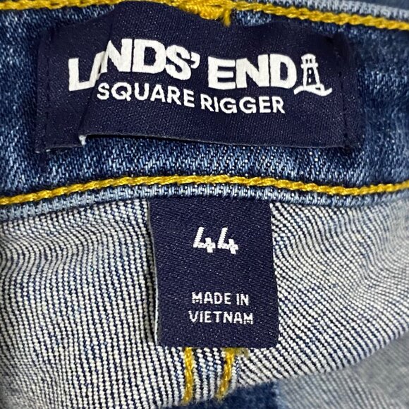 Lands End Square Rigger Straight Fit Mens Jeans Size 44 Classic Preppy Coastal - Picture 5 of 9